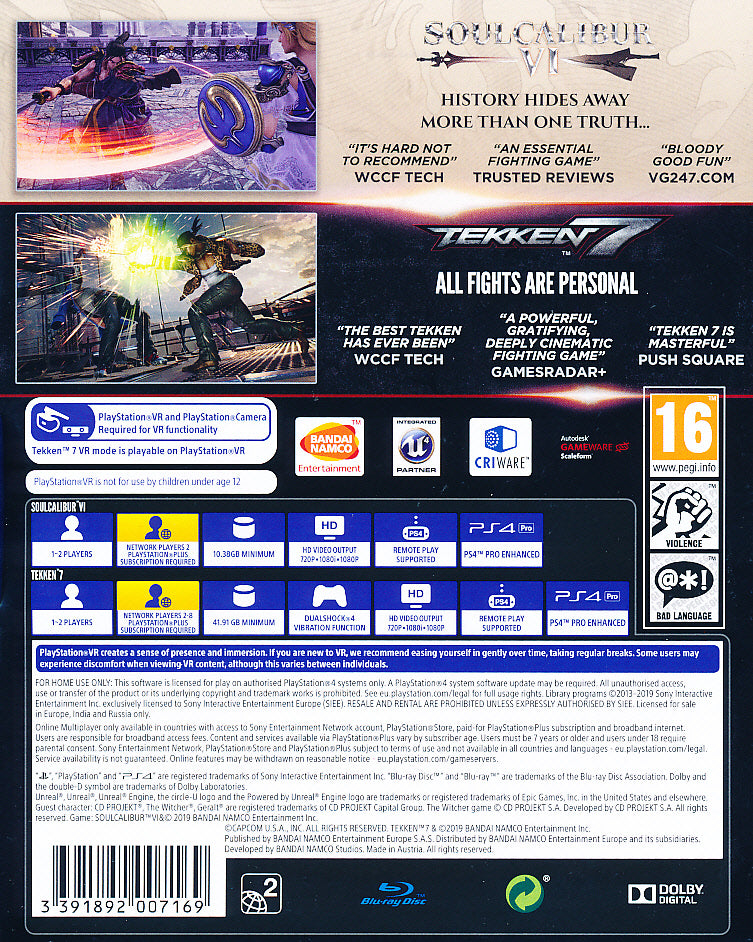 Tekken 7 & Soul Calibur 6 PS4