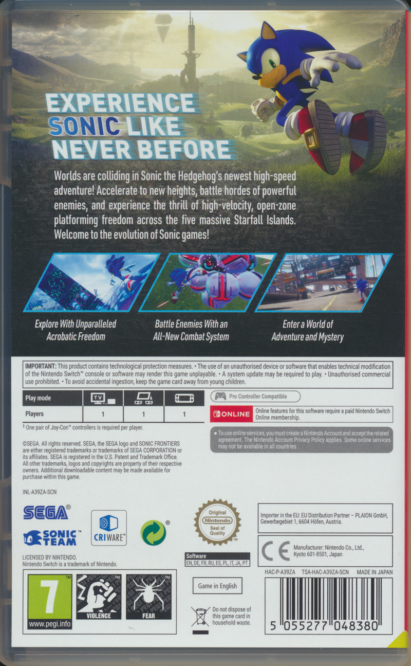 Sonic Frontiers NS