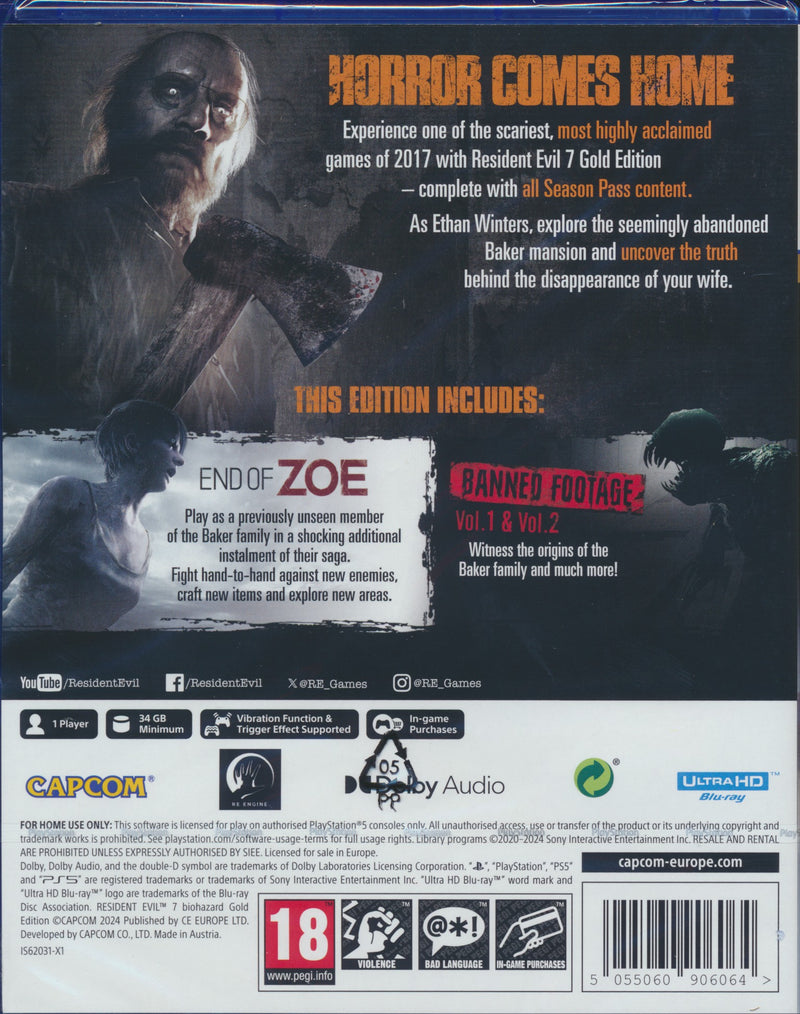 Resident Evil 7 GOLD Ed. PS5
