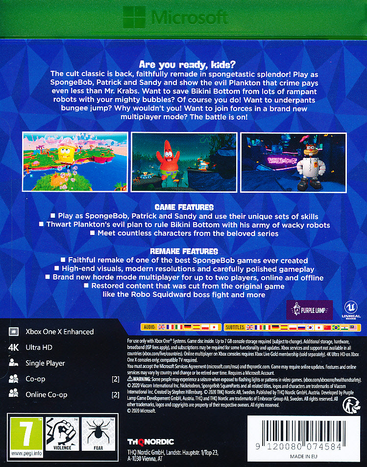 Spongebob Battle for Bikini Re. XBO