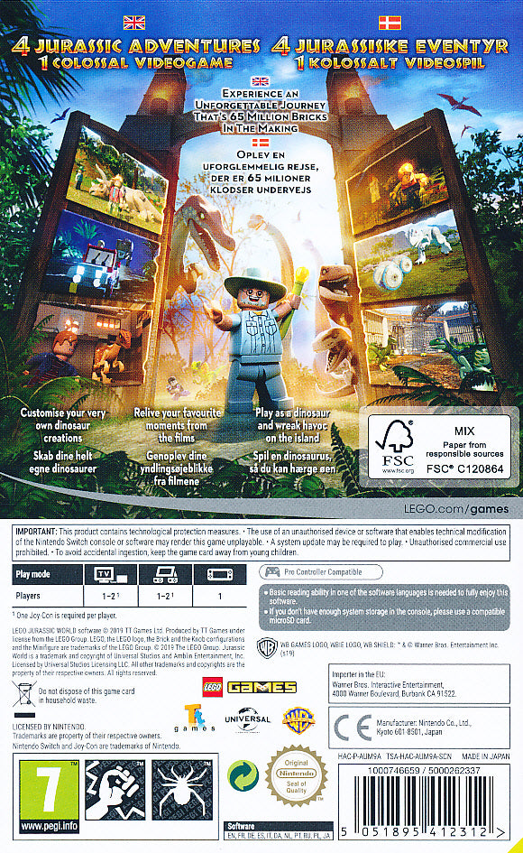 Lego Jurassic World NS