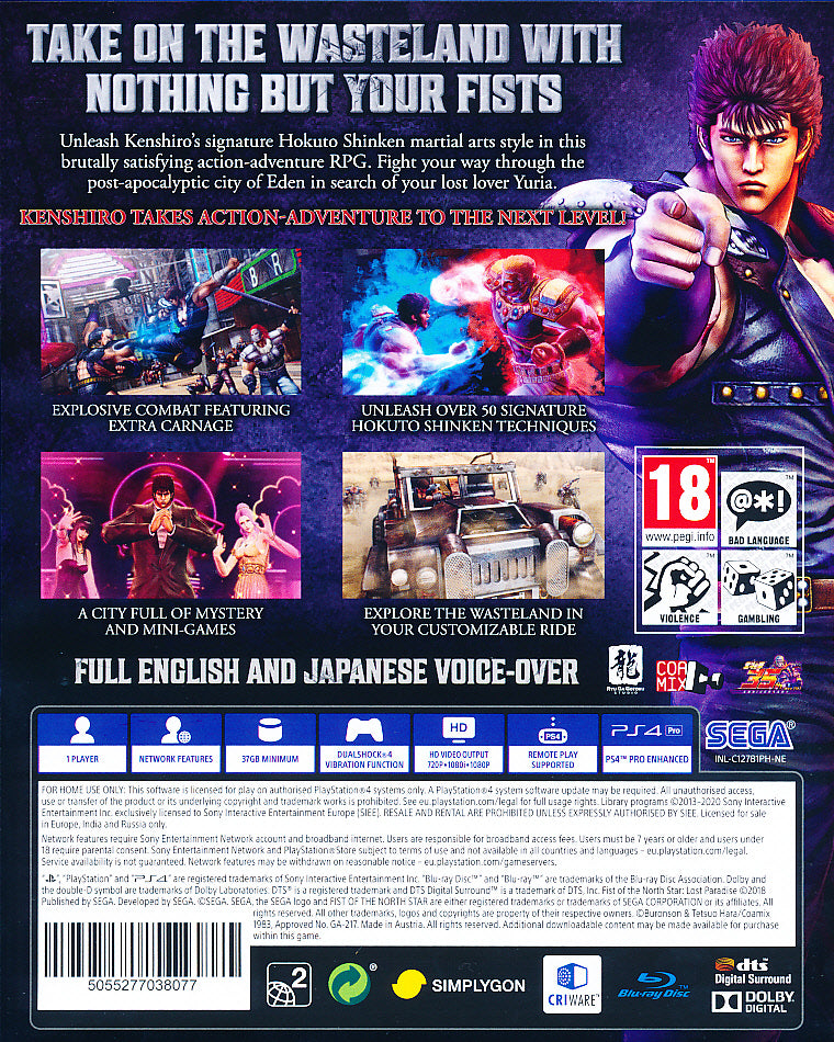 Fist of the North Star Lost P. PS4