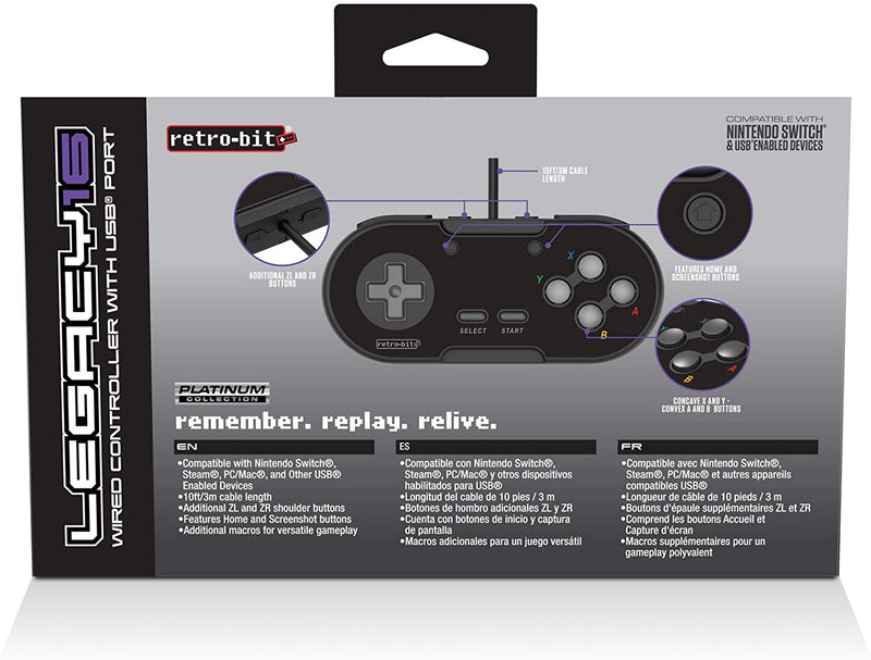 Retro-Bit Legacy 16 USB Pad Black