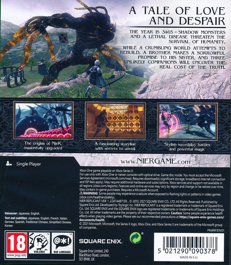 Nier Replicant XBO