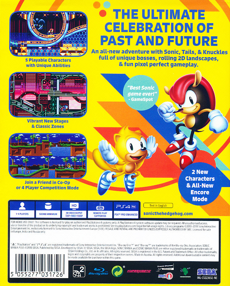 Sonic Mania Plus PS4