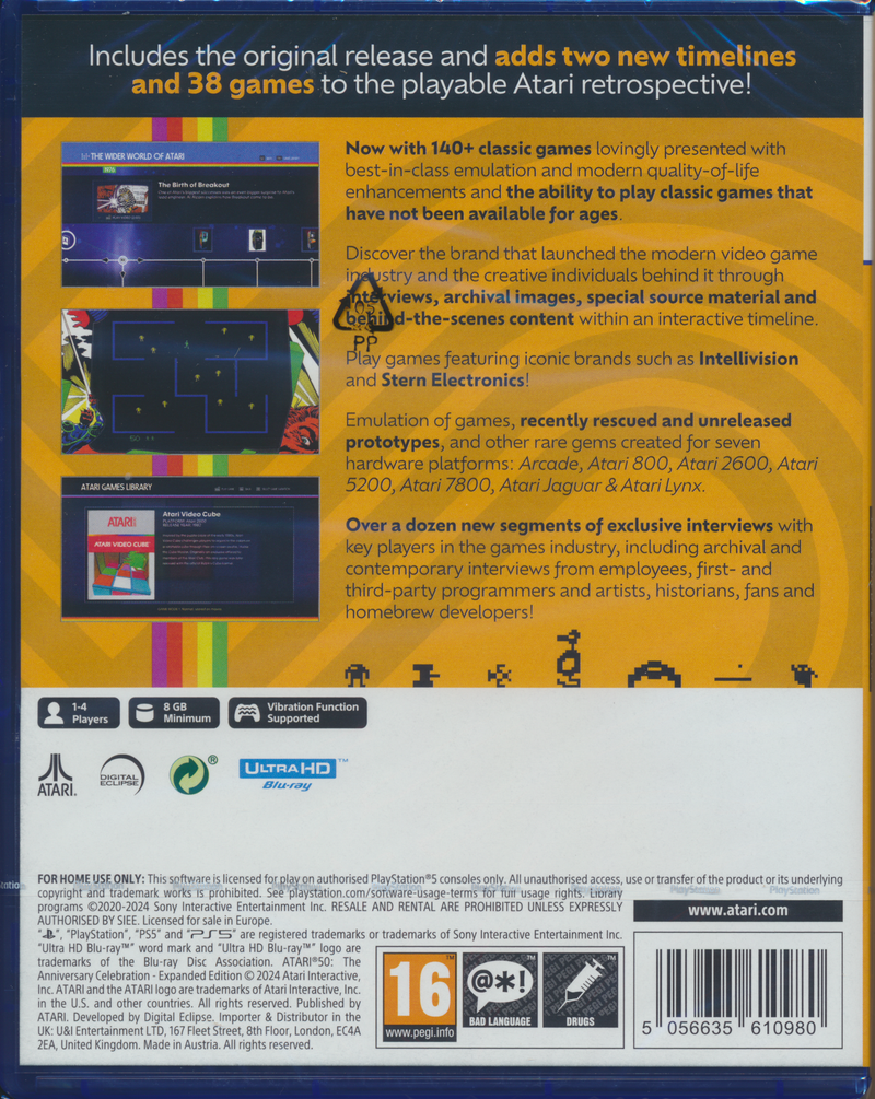 Atari 50 The Anniversary Celebration EE PS5