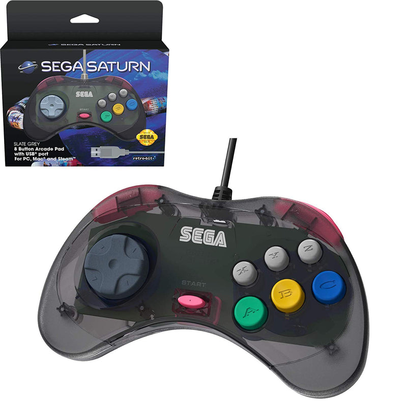 Retro-Bit SEGA Saturn USB Pad Grey