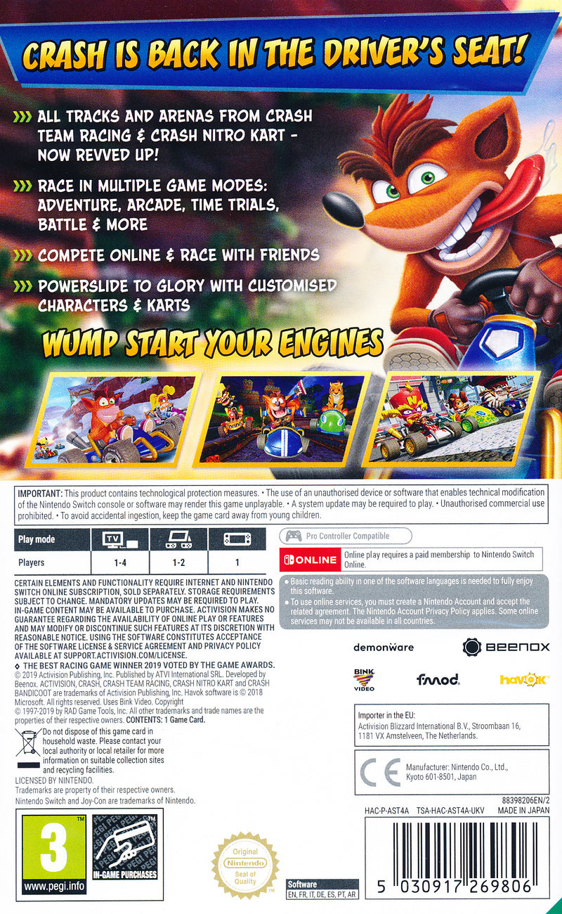 Crash Team Racing Nitro Fueled NS