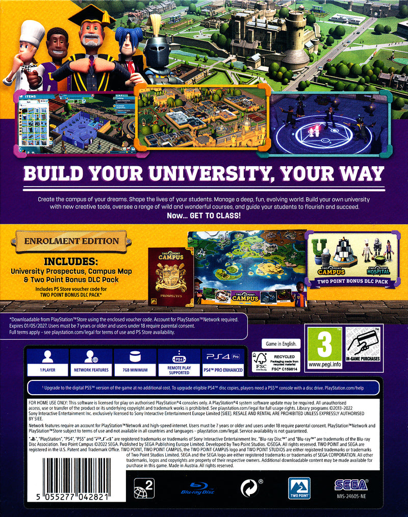 Two Point Campus Enrolment Ed. PS4