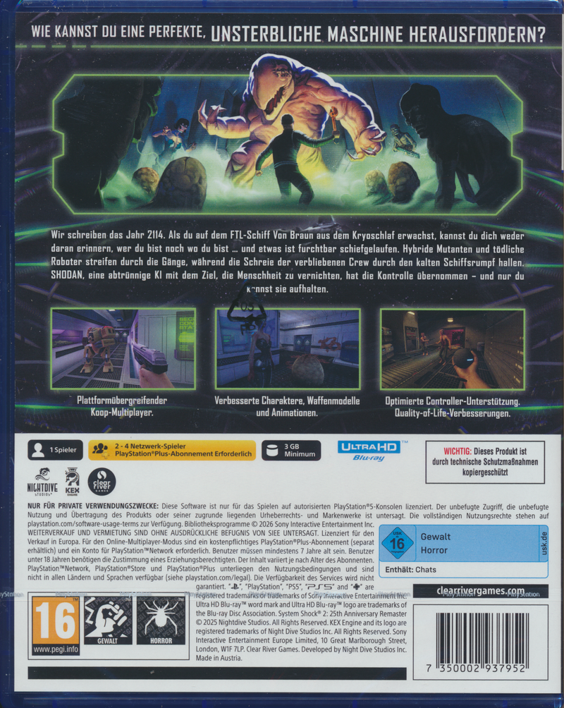 System Shock 2 25th Anniversary Remastered USK PS5
