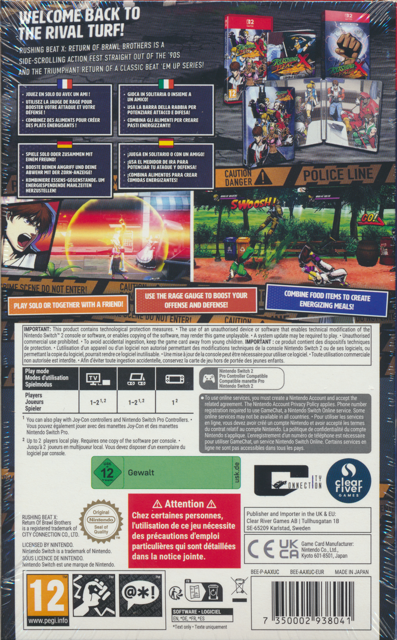 Rushing Beat X: Return of Brawl B. Steelbook NS2